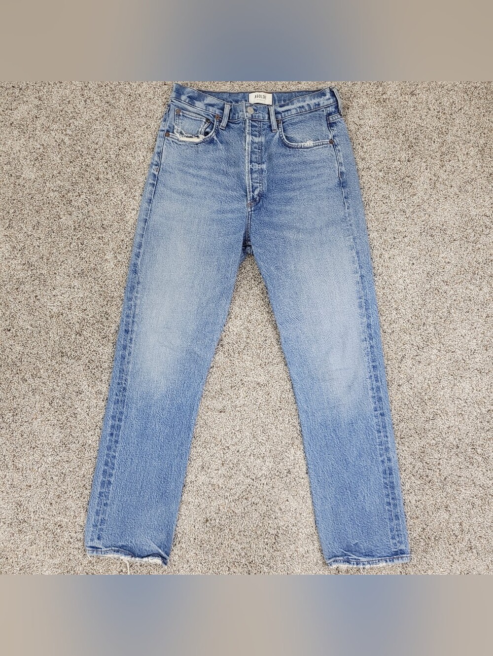 Agolde Riley High Rise Straight Crop Jeans Womens 27